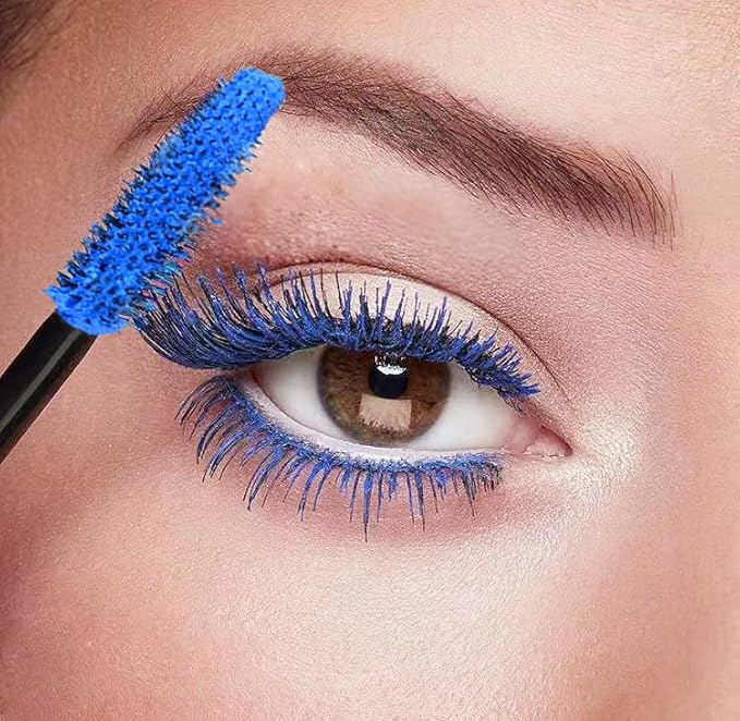 Maydear Blue Waterproof Mascara for Eyelashes - Long Lasting Smudgeproof Color for Women, Fast Dry Lengthening Eye Makeup for Party and Stage Use-Velvo Beauty