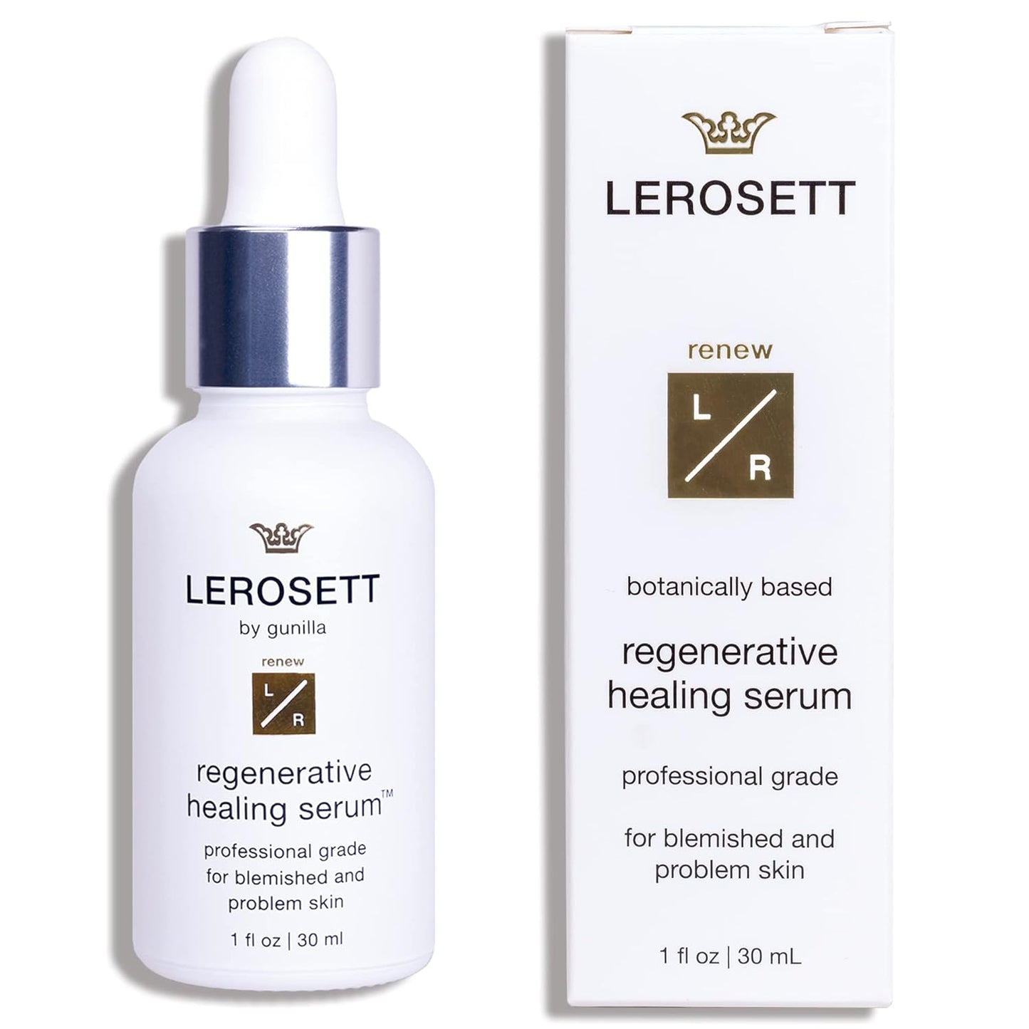 LEROSETT Serum for Acne Scarring Healing, Pimples, Redness, Breakouts, Blemishes, Hydrate & Soothes Irritated Skin, Natural Serum. Spa-Grade, Plant Based, Concentrated - 1 oz-Velvo Beauty