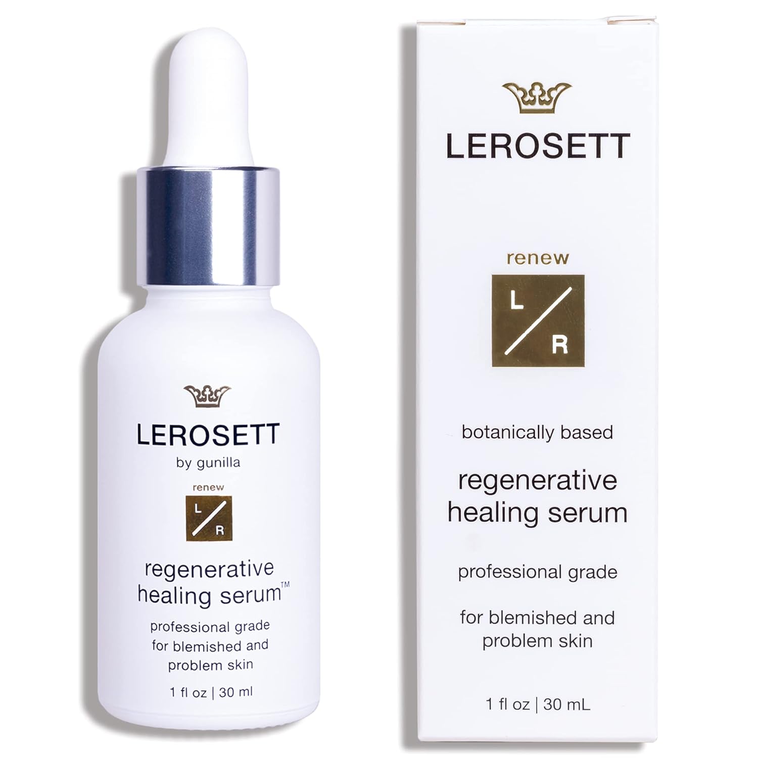 LEROSETT Serum for Acne Scarring Healing, Pimples, Redness, Breakouts, Blemishes, Hydrate & Soothes Irritated Skin, Natural Serum. Spa-Grade, Plant Based, Concentrated - 1 oz-Velvo Beauty