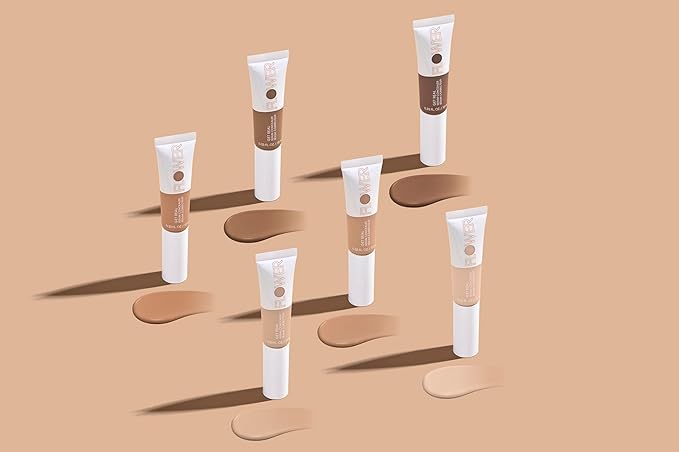 FLOWER BEAUTY By Drew Barrymore Get Real Serum Concealer - Brightens Skin + Blurs Blemishes - Hydrating Serum- Light Medium-Velvo Beauty