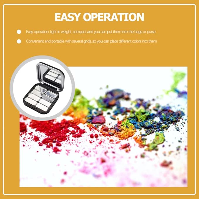 2pcs Empty Magnetic Eyeshadow Palette, Small Makeup Palette Lipstick Compact Containers Cosmetic Sample Storage Cases Magnetic Pallete for Makeup-Velvo Beauty