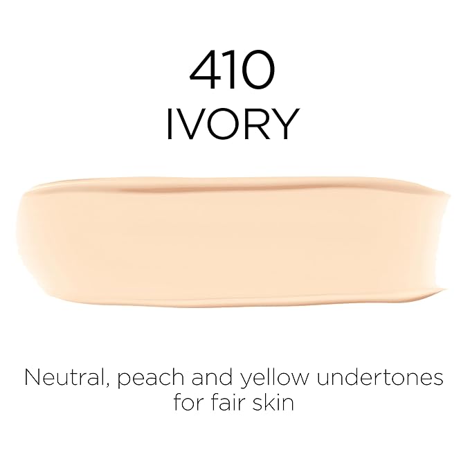 L'Oreal Paris Makeup Infallible Up to 32 Hour Fresh Wear Lightweight Foundation, 410 Ivory, 1 Fl Oz, Packaging May Vary-Velvo Beauty
