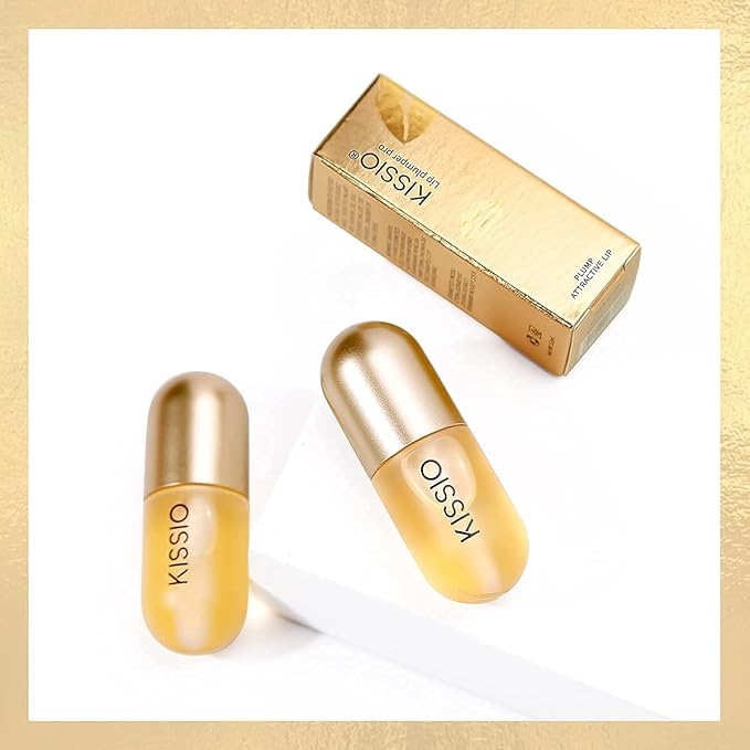 KISSIO Lip Plumper,Day Lip Plumper,Lip Enhancer,Plant Extracts Plumping Lip Serum,Lip Plumping Balm,Moisturizing Clear Lip Gloss for Fuller Lips and Hydrated Beauty Lips 5.5ml (06 Clear)-Velvo Beauty