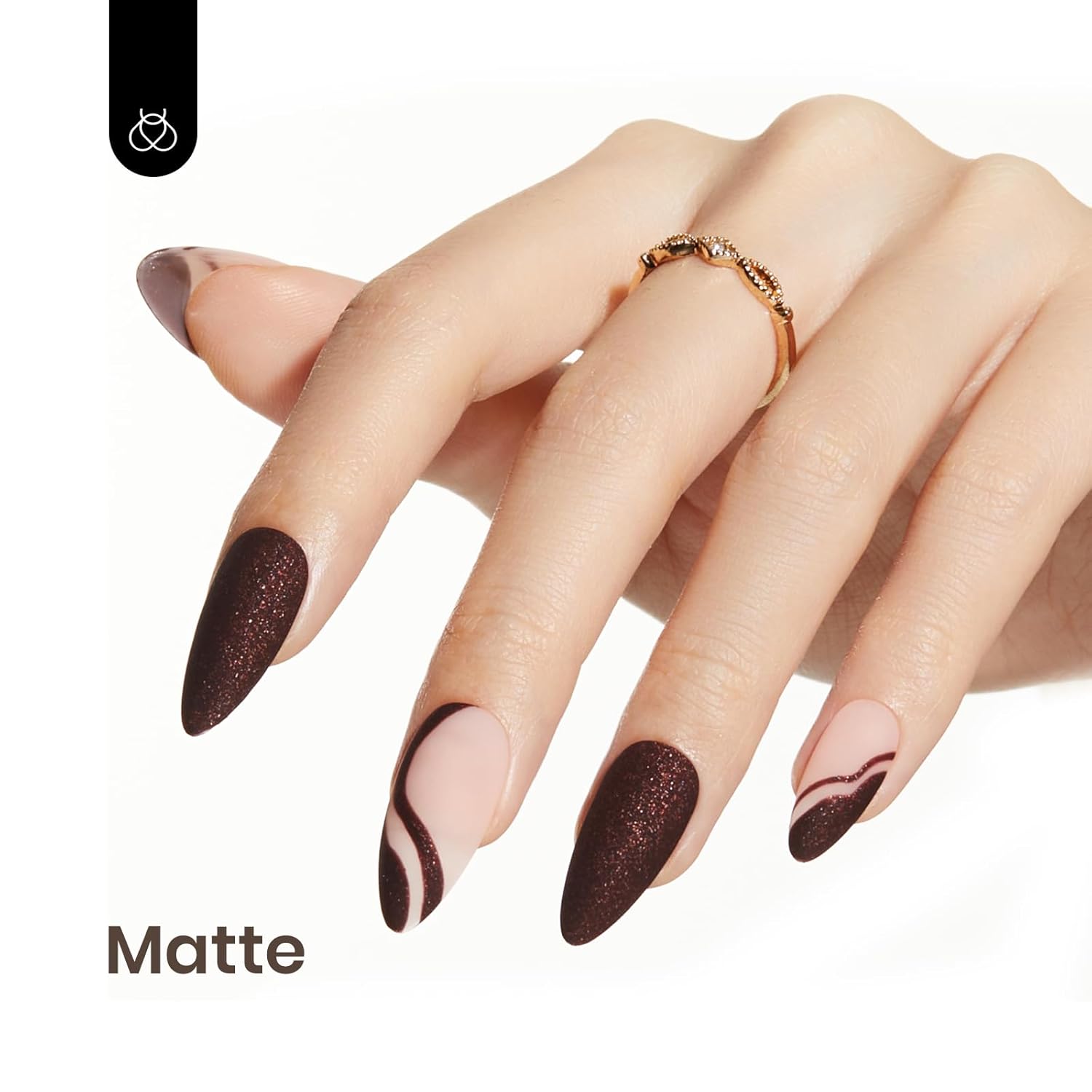 Beetles Brown Glitter Gel Nail Polish, 15ml Fall Chocolate Brown Jazz Club Soak Off Gel Polish Nail Art Manicure Salon DIY Gift for Women-Velvo Beauty