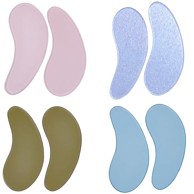 Under Eye Patches For Lash Lift Eyelash Extension Durable Gel Eye Pads Separate Upper & Lower Lashes Sticky Gel Eye Patch - Moon Shape Fit Eyelids Eyelash Mask Cover 4 Colors-Velvo Beauty