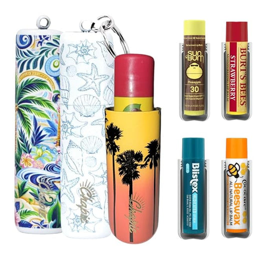 OG | Vacuum Insulated Lip Balm Keychain Holder, Prevents Melting & Messes | 3-Pack (Endless Summer)-Velvo Beauty