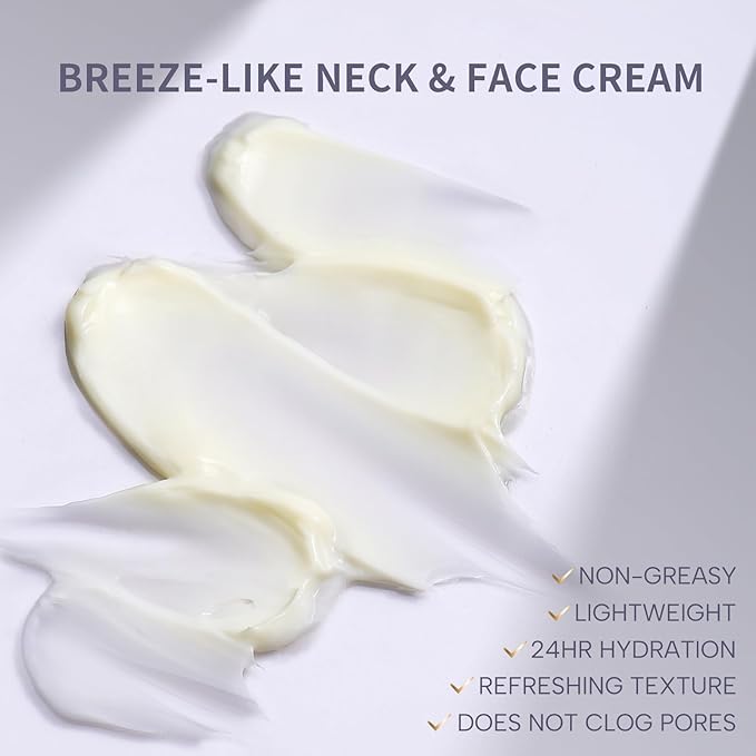 Firming Neck Cream & Anti-Wrinkle Face Cream with Coenzyme Q10, Unscented Skin Firming Neck Cream, Anti Aging Facial Moisturizer for Sensitive Skin, 1.76 Oz Jar-Velvo Beauty