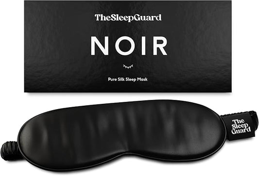 Pure Silk Sleep Mask [100% 6A Mulberry Silk, 22 Momme] Light Blocking Travel Essentials. Eye Masks for Sleeping. Black Oeko-Tex Blindfold. Eye Covers for Men & Women-Velvo Beauty