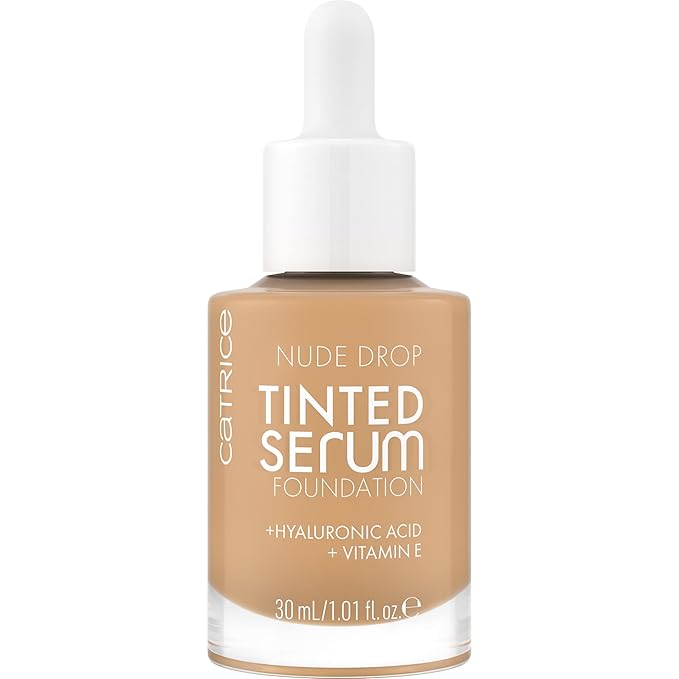 Catrice | Nude Drop Tinted Serum Foundation | Lightweight, Hydrating, Buildable Coverage | Enriched with Hyaluronic Acid & Vitamin E | Vegan & Cruelty Free (046N)-Velvo Beauty