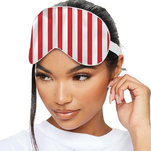 SMUG Satin Sleep Mask & Eye Mask | Travel Sleep Masks for Women & Men | Soft Sleeping Eye Mask to Nourish Skin & Reduce Dark Circles | Eye Sleep Mask Shades to Block Out Light | Candy Cane-Velvo Beauty