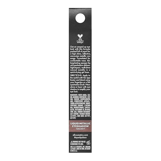 e.l.f. Liquid Metallic Eyeshadow, Quick-Drying, Long-Lasting, Gel-Based Formula For One-Swipe Pigmented Coverage, Vegan & Cruelty-Free, Galaxy-Velvo Beauty
