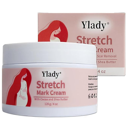 Stretch Mark Cream 120g/4 oz Stretch Marks Lotion Pregnancy Creams, Belly Butter Pregnant Women Stretch Mark Removal Treatment, Maternity Skin Care Moisturizer Scar Wrinkle Prevention-Velvo Beauty