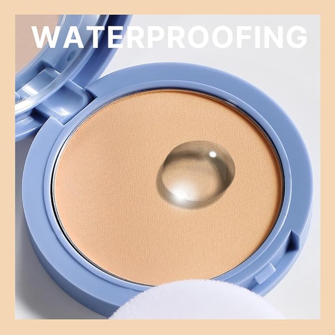 evpct Kaely Oil Control Pressed Face Powder, Get Smooth Flawless Fine Lines and Lightweight Finishing Foundation, Control Shine Long Lasting Waterproof Face Setting Powder Cosmetic, 03 Pure Beige-Velvo Beauty
