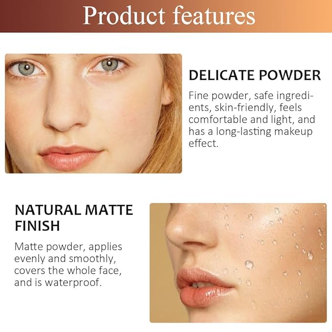 Pressed Matte Face Powder Makeup & Setting Powder for Poreless Wrinkle Blurring Contour Concealer Finishing,Lightweight,High Coverage,Shine Control, N.W 10g (01)-Velvo Beauty