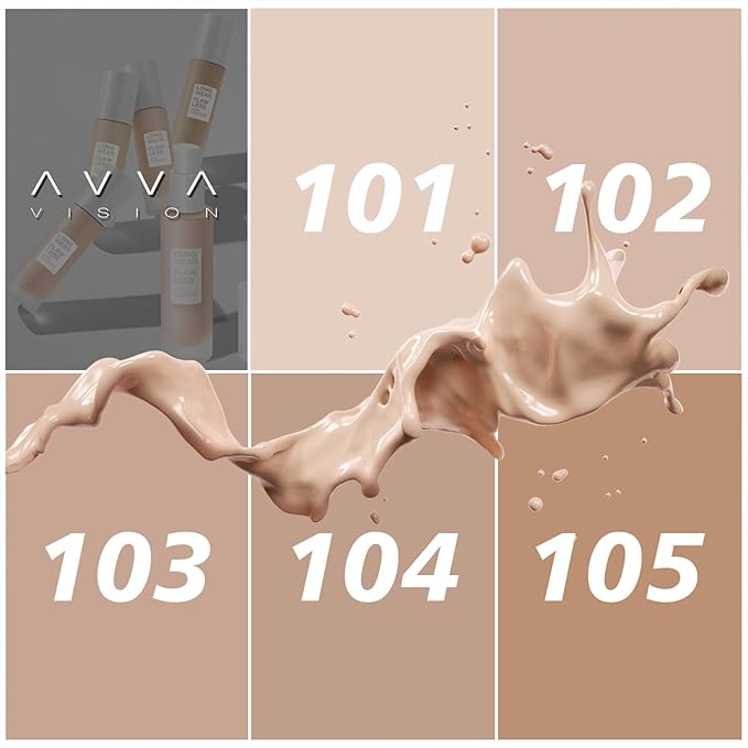 Liquid Foundation Makeup Natural True Skin Tone Full Coverage Concealer Flawless Complexion Blendable Longwear, 101, 1 fl. oz.-Velvo Beauty