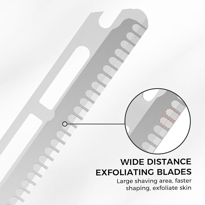 ZOMCHI Dermaplaning Razor Refills, Set of 10 Replacement Blades, Wide Distance, Metal, Plastic Free, Eyebrow Razor Blades-Velvo Beauty