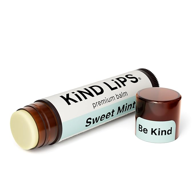 Kind Lips Lip Balm - Nourishing & Moisturizing Lip Care for Dry Lips Made from, Shea Butter, Beeswax with Vitamin E |Sweet Mint Flavor | 0.15 Ounce Single Tube-Velvo Beauty