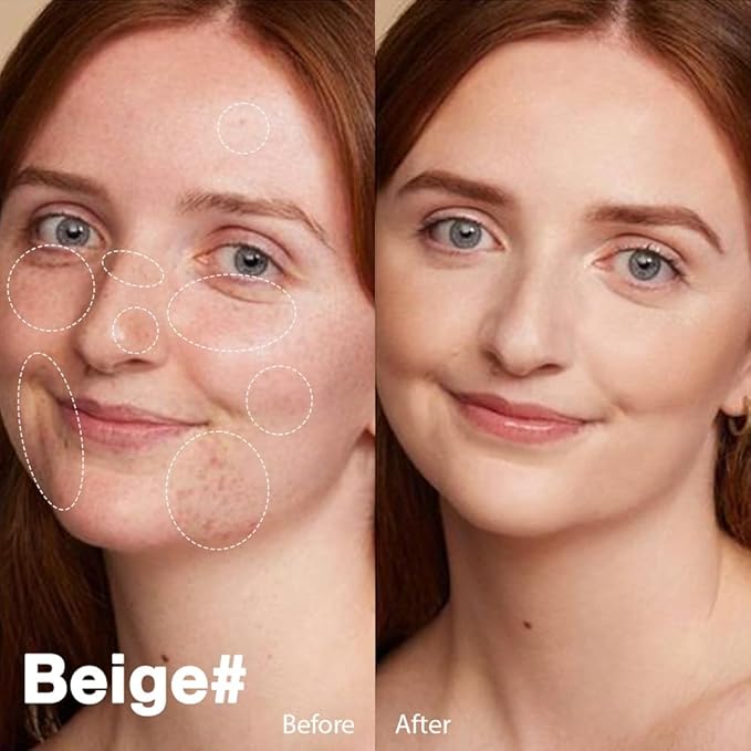 Pro Under Eye Full Coverage Liquid Concealer to Cover Dark Circles, Scars,Redness,Spots,Fine Lines,Corrector Anti-Aging Natural Finish, Moistening Smooth Cream,Waterproof 0.4 * 2 fl oz-Beige+Nude-Velvo Beauty