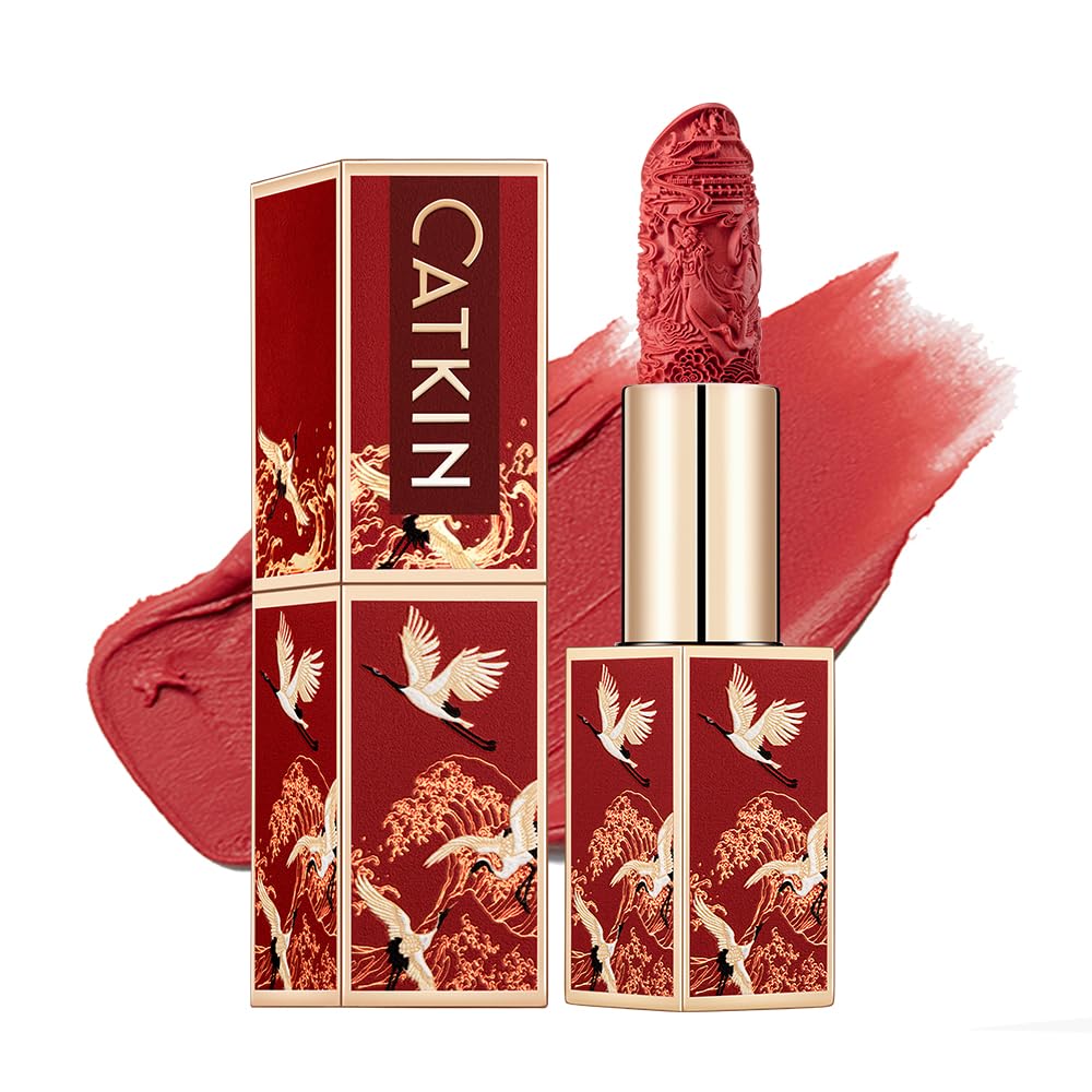 Catkin Semi-Matte Lipstick Hydrating High Impact Color Infused with Vitamin E and Avocado Oil Smooth Soft Texture Long Lasting Matte Finish 173-Velvo Beauty