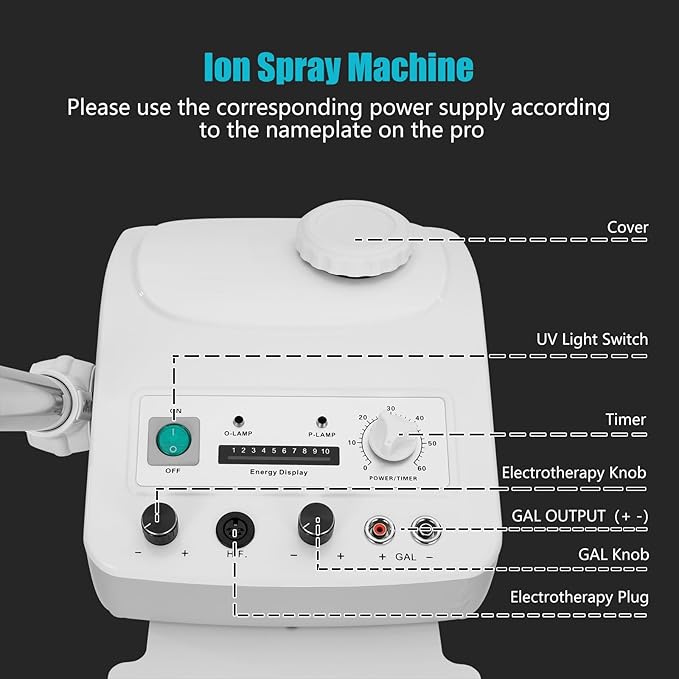Professional 4in1 Ozone Face Steamer for Deep Hydration with Magnifying Lamp, High Frequency Galvanic for Beauty Spa Shop-Velvo Beauty