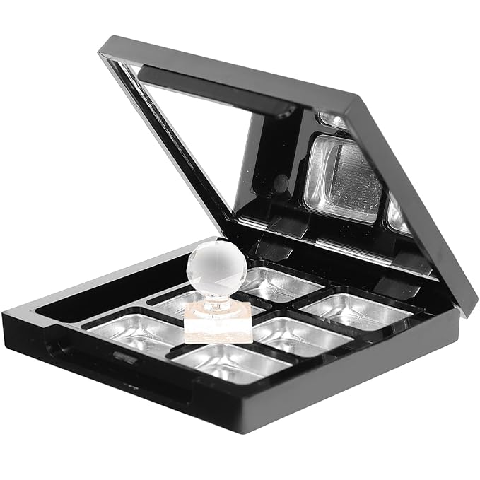 Healifty Empty Lipstick Palette Pan 6-grid Magnetic Eyeshadow Palette Boxes with Press Cosmetic Cream Tray Portable Small Makeup Compact Containers-Velvo Beauty