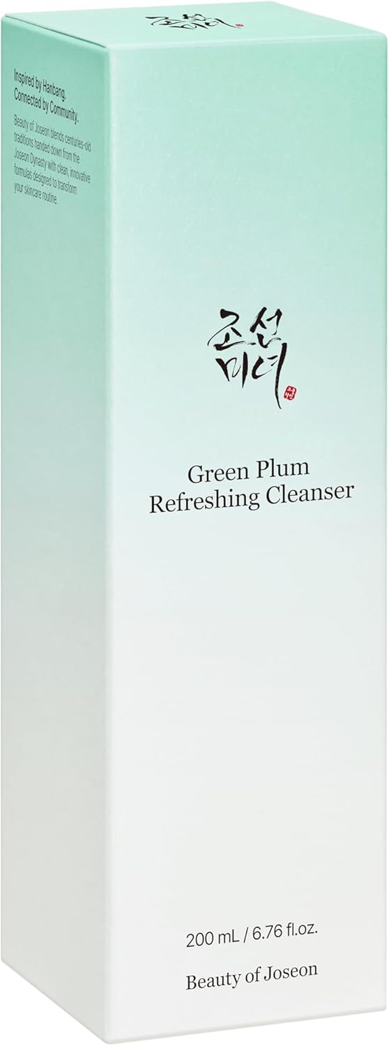 Beauty of Joseon Green Plum Refreshing Cleanser Gel Type Deep Pore Cleansing, Acne Face Wash, Blackhead Remover for All Skin Types, Korean Skincare 200ml, 6.76 fl.oz-Velvo Beauty