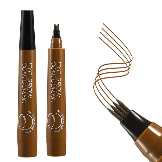Liquid Eyebrow Pen, Waterproof Microblading Eyebrow Pencil with a Micro-Fork Tip Applicator, Creates Natural Looking Brows Effortlessly-Velvo Beauty