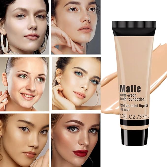 1 Pack Liquid Foundation Cream for Face Makeup,Durable Full Coverage Matte Concealer Make Up,Oil Control & Waterproof Base Primer -1 Fl.Oz (BEIGE 7#)-Velvo Beauty