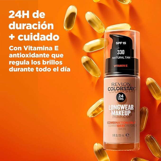Revlon Colorstay Make Up Combination Oily Skin 350 Rich Tan 30ml-Velvo Beauty