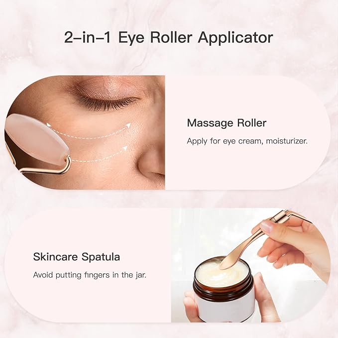 Tekson Face Massager Roller, 2-in-1 Jade Roller Facial Sculptor, Skin Care Tool for Skin Tightening, Anti-Aging, Reduce Puffiness/Wrinkles, Improve Facial Contour, Promote Lymphatic Drainage-Velvo Beauty