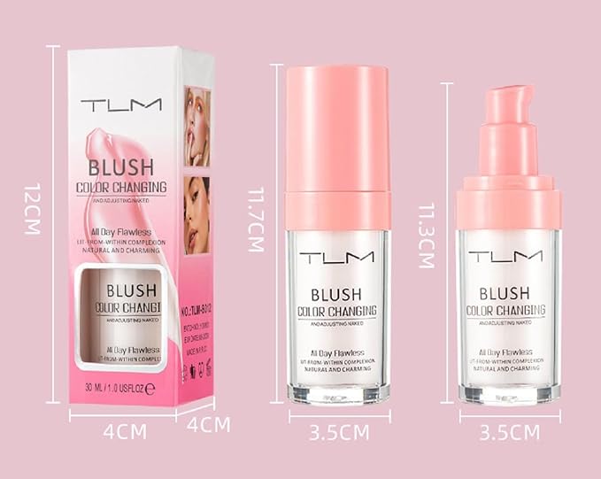 TLM Foundation Color Changing,and Adjusting Naked,All Day Flawless Makeup,Lit-From-Within complexion,Natural and Charming,Luminzing Satin Face Color(30ML,Pink)-Velvo Beauty