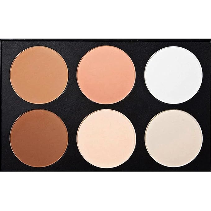 Contour Face Powder Kit Base Foundation Corrector Palette Sleek Pigment Pro Pressed Powder Cosmetics Highlighting Contouring Bronzing Professional Beauty Make up Bronzer Pallet Brown-Velvo Beauty