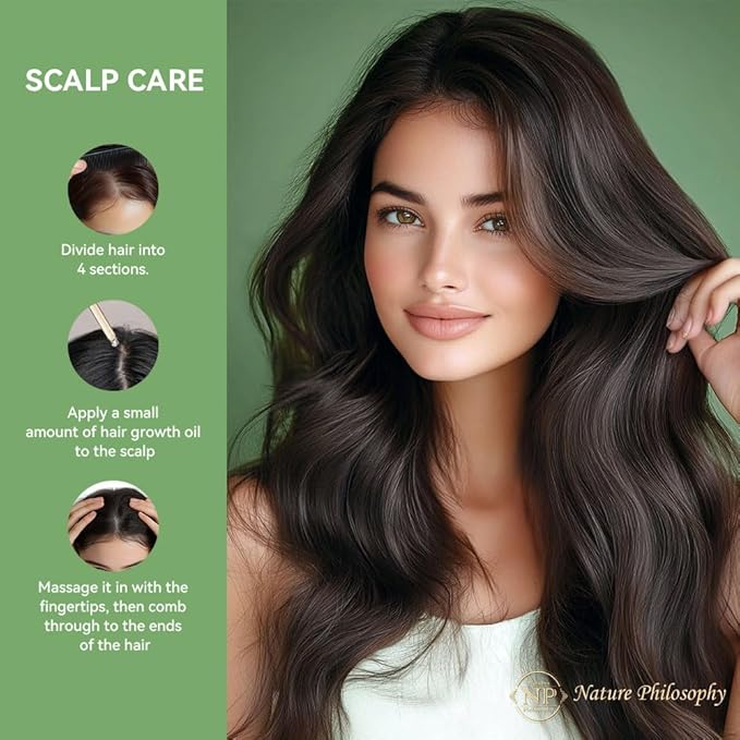 NP NATURES PHILOSOPHY Rosemary Oil for Hair Growth, Hair Growth Oil 3.38 fl oz, Anti-Hair Loss, Quickly Absorbed & Non-Greasy, Aussie Organic Hair Serum for All Hair Types, for Men and Women-Velvo Beauty