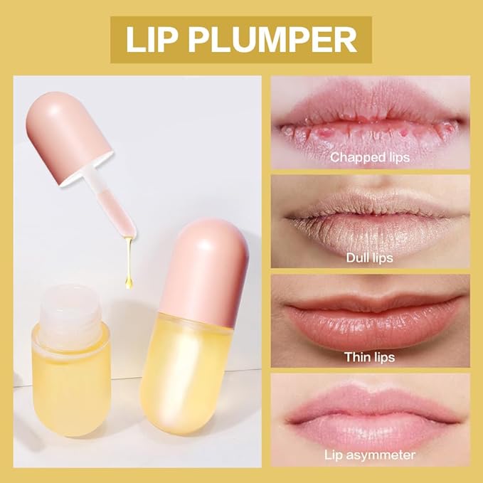 KISSIO Natural Lip Plumper,Lip Plumping Lip Gloss,Lip Plumper Gloss,Derol Lip Plumper,Moisturizing& Reduce Fine Lines 5.5ml For Day Ues-Velvo Beauty