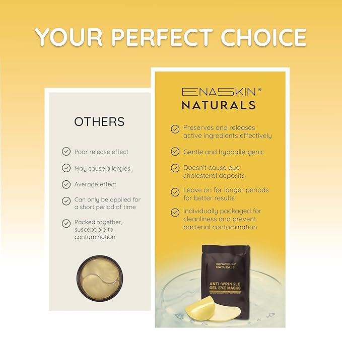 Enaskin Naturals Under Eye Patches for Dark Circles: Premium Gels Pads - Reduce Eye Bags, Wrinkles & Puffy - Skin Treatment Advanced Mask - Anti Aging & Face Moisturizer For Women, 10 Pairs (Black)-Velvo Beauty