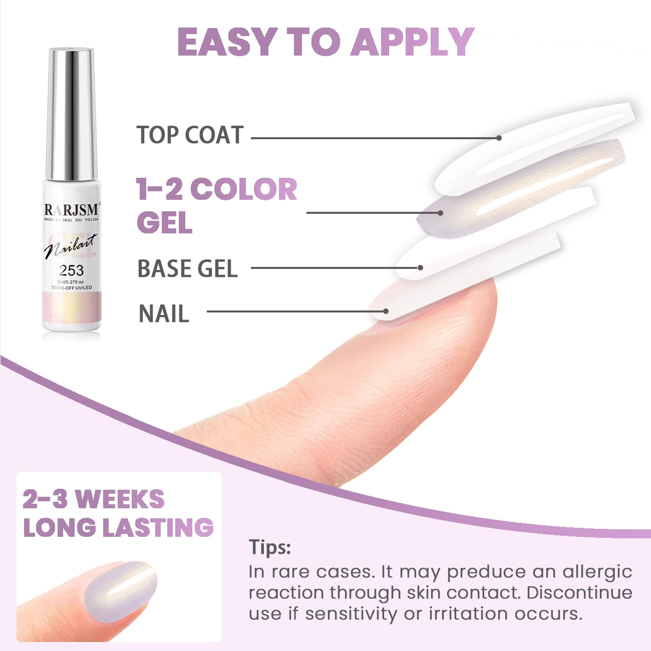 RARJSM Pearl Gold Gel Liner Nail Art Pearlescent Milky Light Purple White Golden Shell Glitter Swirl Effect Gel Nail Polish 8ml Build in Thin Brush Painted Drawing Striper Gelpolish Curing Requires-Velvo Beauty