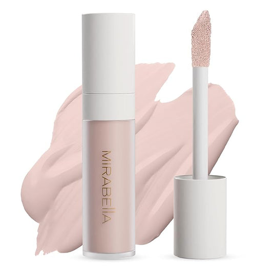 Mirabella Invincible For All Perfecting Under Eye Concealer Full Coverage - Hydrating Makeup Concealer for Dark Circles, Fine Lines & Wrinkles w/Hyaluronic Acid - Porcelain P00-Velvo Beauty