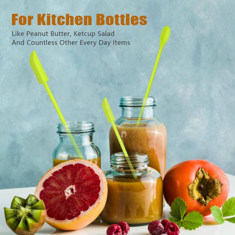 Silicone Spatula Set (6Pcs) - Mini Scraper Tool for Beauty & Food （Reach Every Last Drop - Multi-Size Spatulas for Makeup Jars, Lotion Bottles & Kitchen Containers）-Velvo Beauty