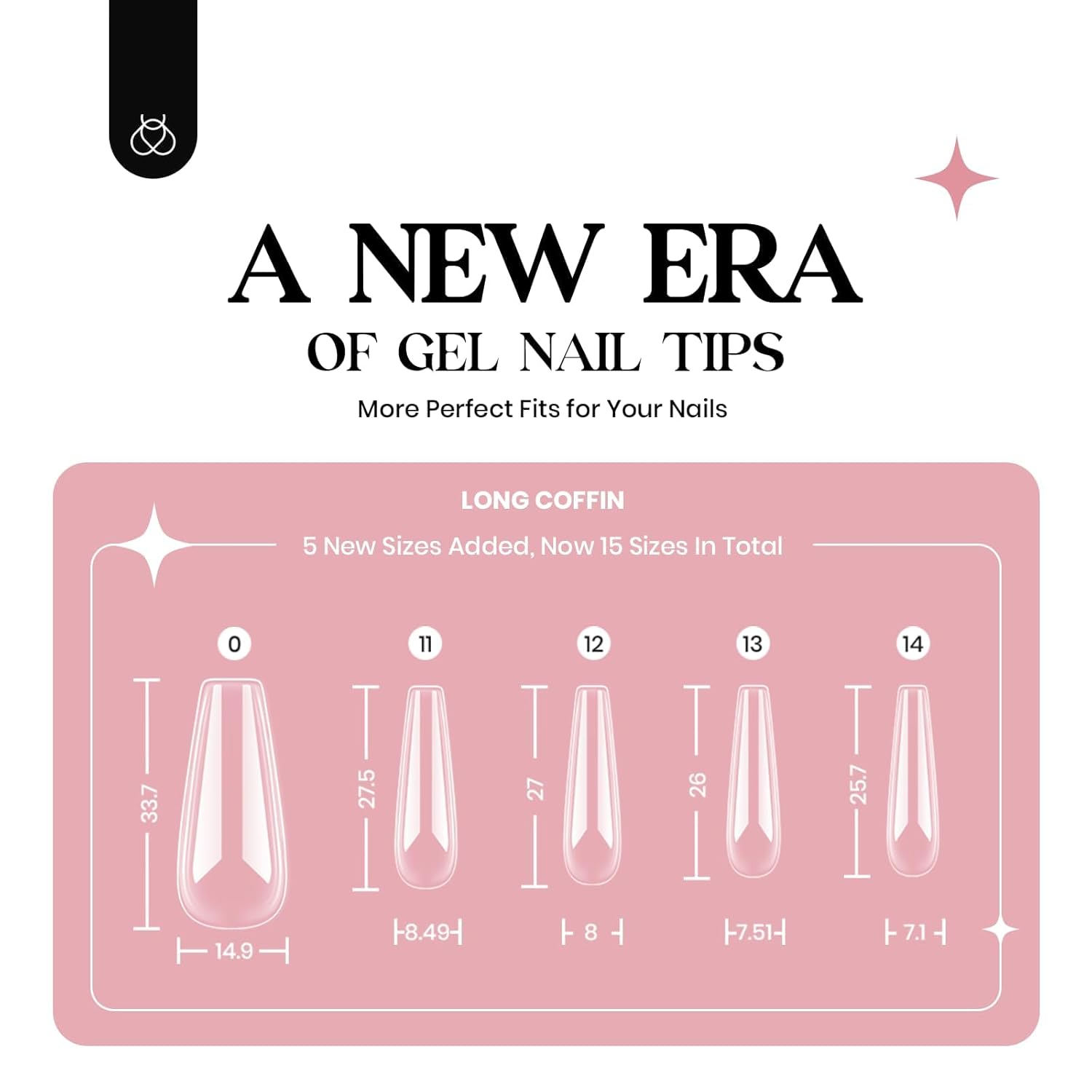 Beetles Gel Nail Kit 600Pcs Long Coffin Nail Tips with Pink Gel Polish Top Coat,15 Sizes Soft Clear Press on Nails 5 In 1 Nail Glue Uv Lamp Easy Nail Extension Set for Women-Velvo Beauty