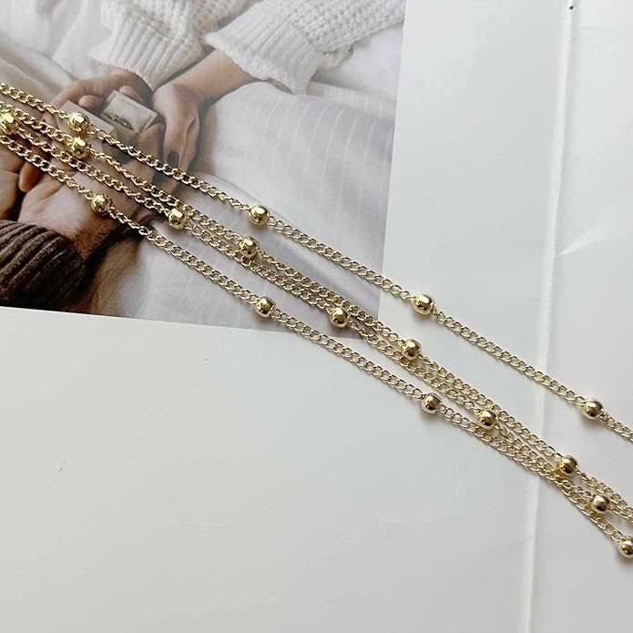 Layered Teardrop Pendant Necklace Teardrop Natural Stone Necklace Teardrop Gemstone Necklace Chain White Teardrop Necklace Choker Gold Satellite Chain Necklace Jewelry for Women and Girls-Velvo Beauty