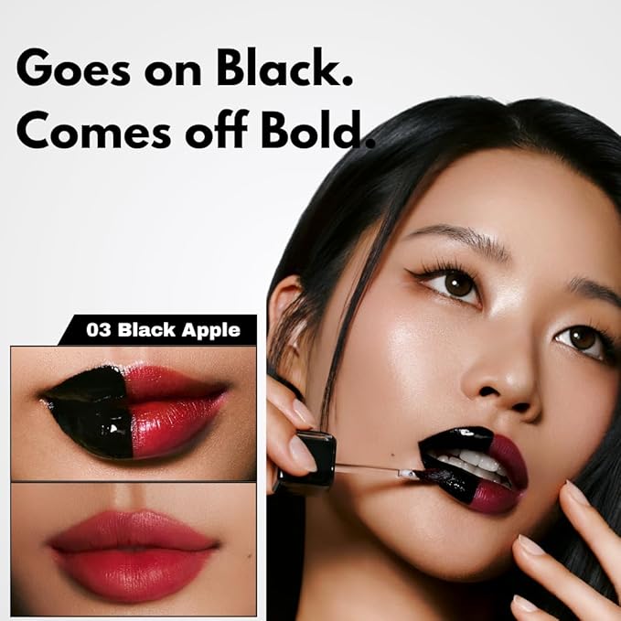 MILKTOUCH [Summer-proof Lip Combo] Black Peel Off Lip Tattoo #03 Black Apple + Collagen Lip Balm #VanillaCake-Velvo Beauty