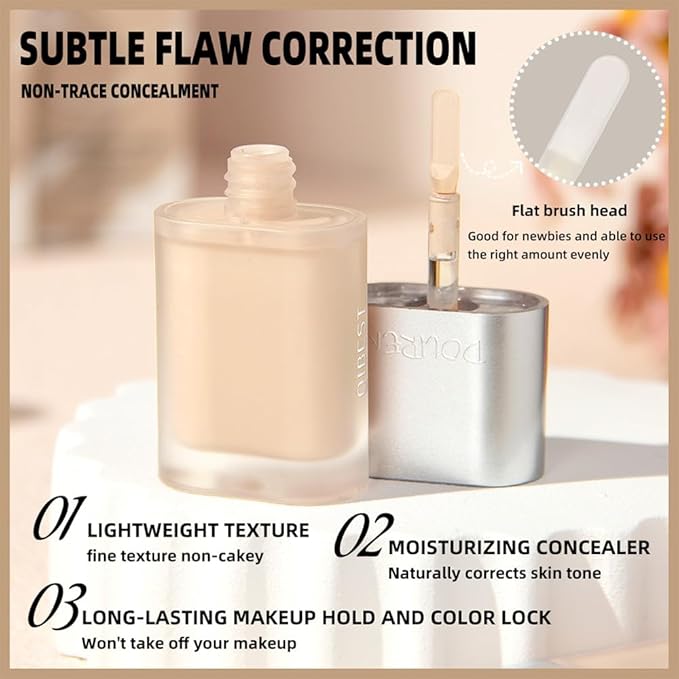 AKARY Moisturizing Precision Concealer, Lightweight & Breathable Cover-up Cream Moist Concealer, Cover Dark Circles Multi-Use Camouflage Cream, Creamy Texture Full Coverage Conceals(04#Natural Color)-Velvo Beauty