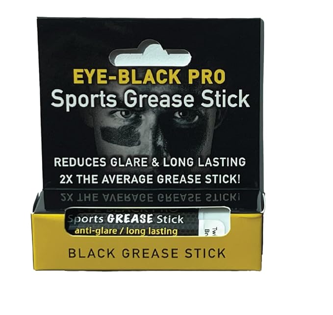 Eye Black, Pro Sports, Grease Stick Tube, Reduce Glare, Face Painting, Long Lasting, Skin Safe, Net 8.2g (1 Pack)-Velvo Beauty