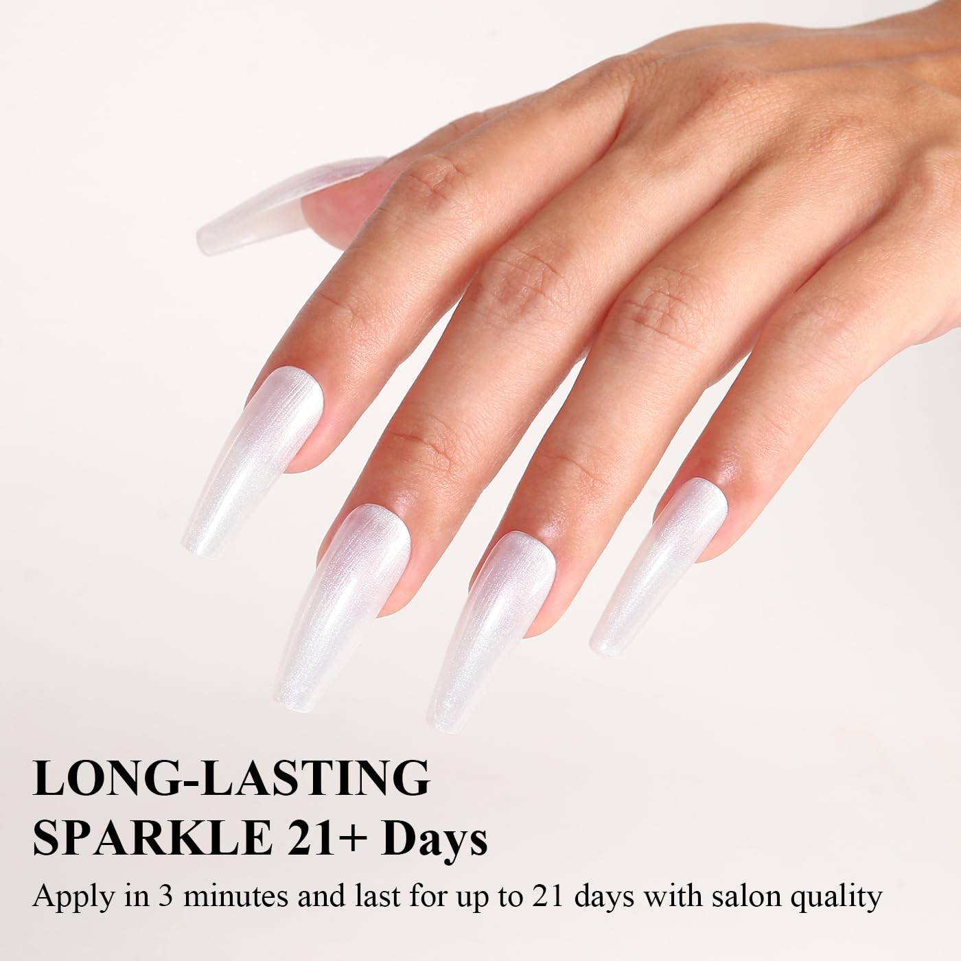 Imtiti Pearl Gel Nail Polish, White Pearl Iridescent Glitter Gel Polish Diamond Shimmer Sparkle Soak Off UV LED Nail Gel Polish Autumn Winter Gel Polish Manicure Gel Nail Kit 10ML-Velvo Beauty