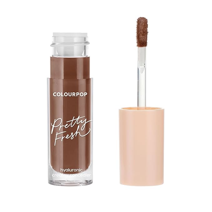 ColourPop Pretty Fresh Creamy Concealer - Full Coverage Concealer with a Natural Finish - Formulated with Hyaluronic Acid & Coconut Water for Instant Hydration - Deep Dark - 200N (0.3 oz)-Velvo Beauty