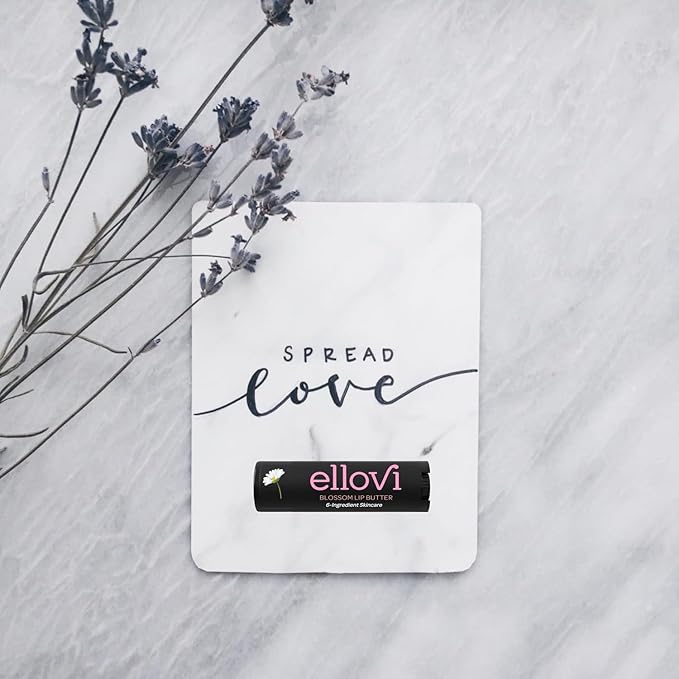 Natural Lip Butter Lip Balm - Blossom - Pure Enough to Eat - Made With Just 6 Vegan Ingredients - Moisturizing Lip Care for All Day Hydration (Single)-Velvo Beauty