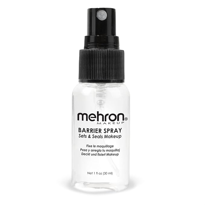 Mehron Makeup Barrier Spray | Setting Spray for Makeup | Makeup Setting Spray for Face 1 fl oz (29 ml)-Velvo Beauty