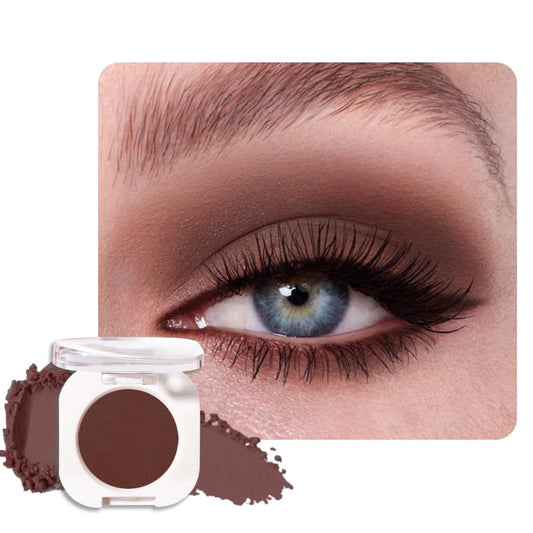 Coffee Matte Eyeshadow Palette for Women, Single Monochrome Eye Shadow Makeup, Shiny Pressed Powder, Blendable Natural sombras para ojos, Holographic,Vegan,Travel -27-Velvo Beauty