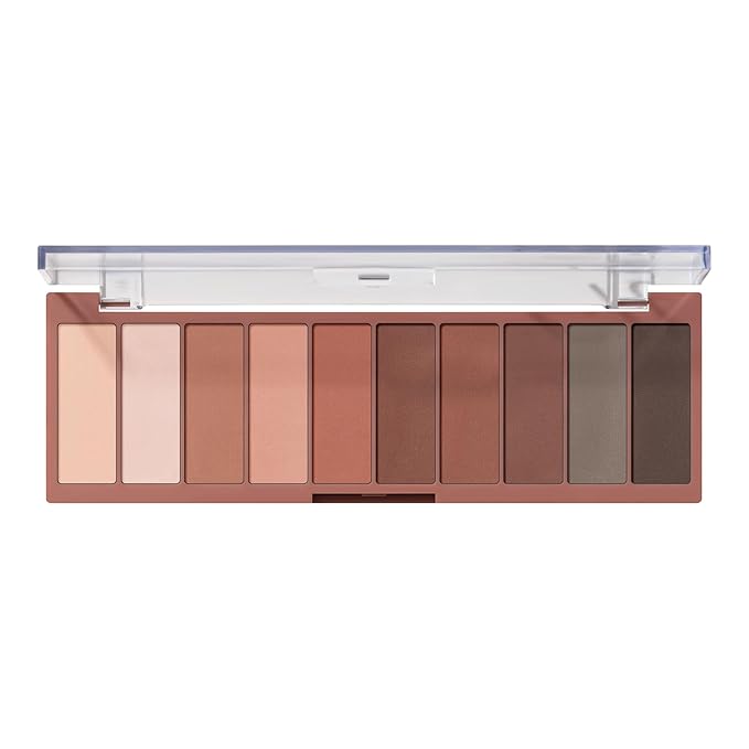 e.l.f. Perfect 10 Eyeshadow Palette, Ten Ultra-pigmented Nude, Matte Shades, Blendable Formula, Vegan & Cruelty-free, Nude Mood (Packaging May Vary)-Velvo Beauty