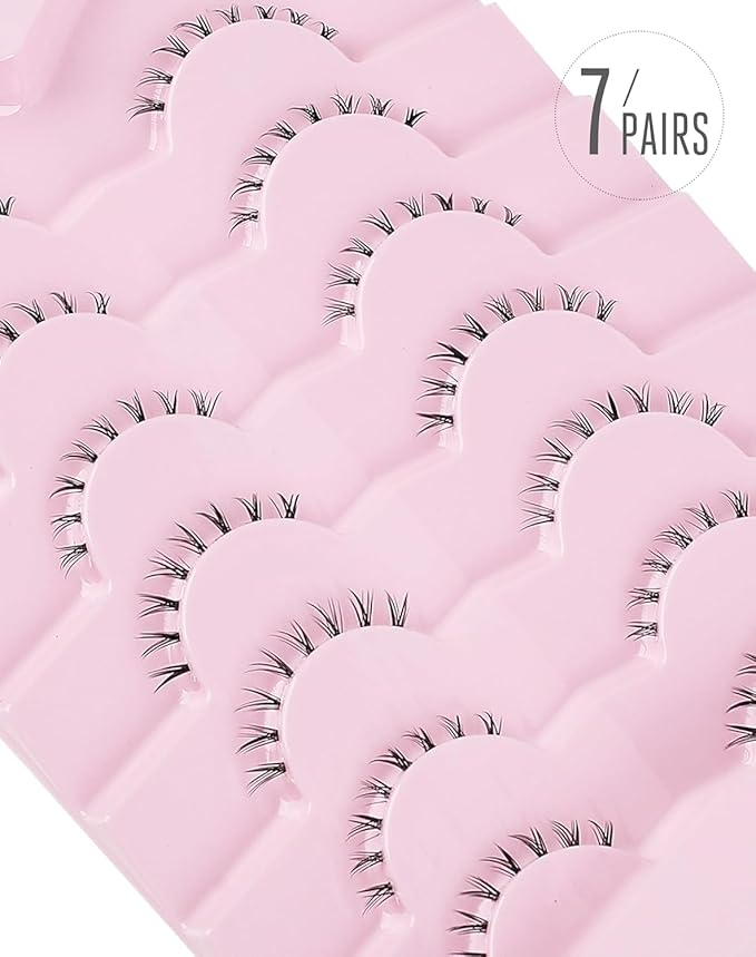 Bottom Lashes Bottom Eyelashes False Lower Lashes Fake Bottom Eyelashes 7 Pairs Bottom-3-Velvo Beauty